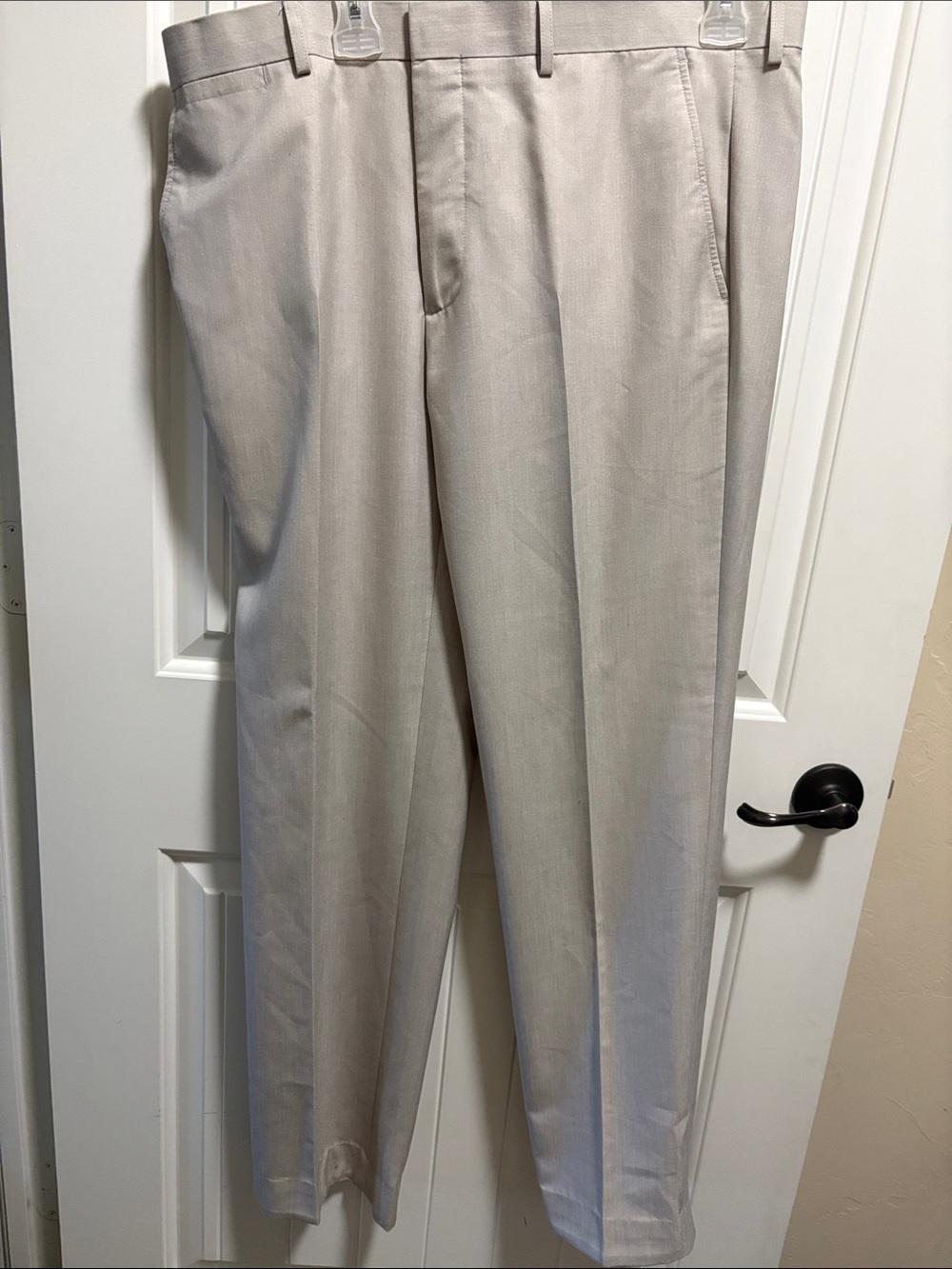 jf j.ferrar Men's Light Beige Dress Pants